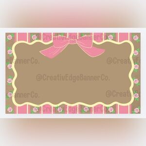 ‘Vintage Wallpaper’ Border Template Pink & Yellow